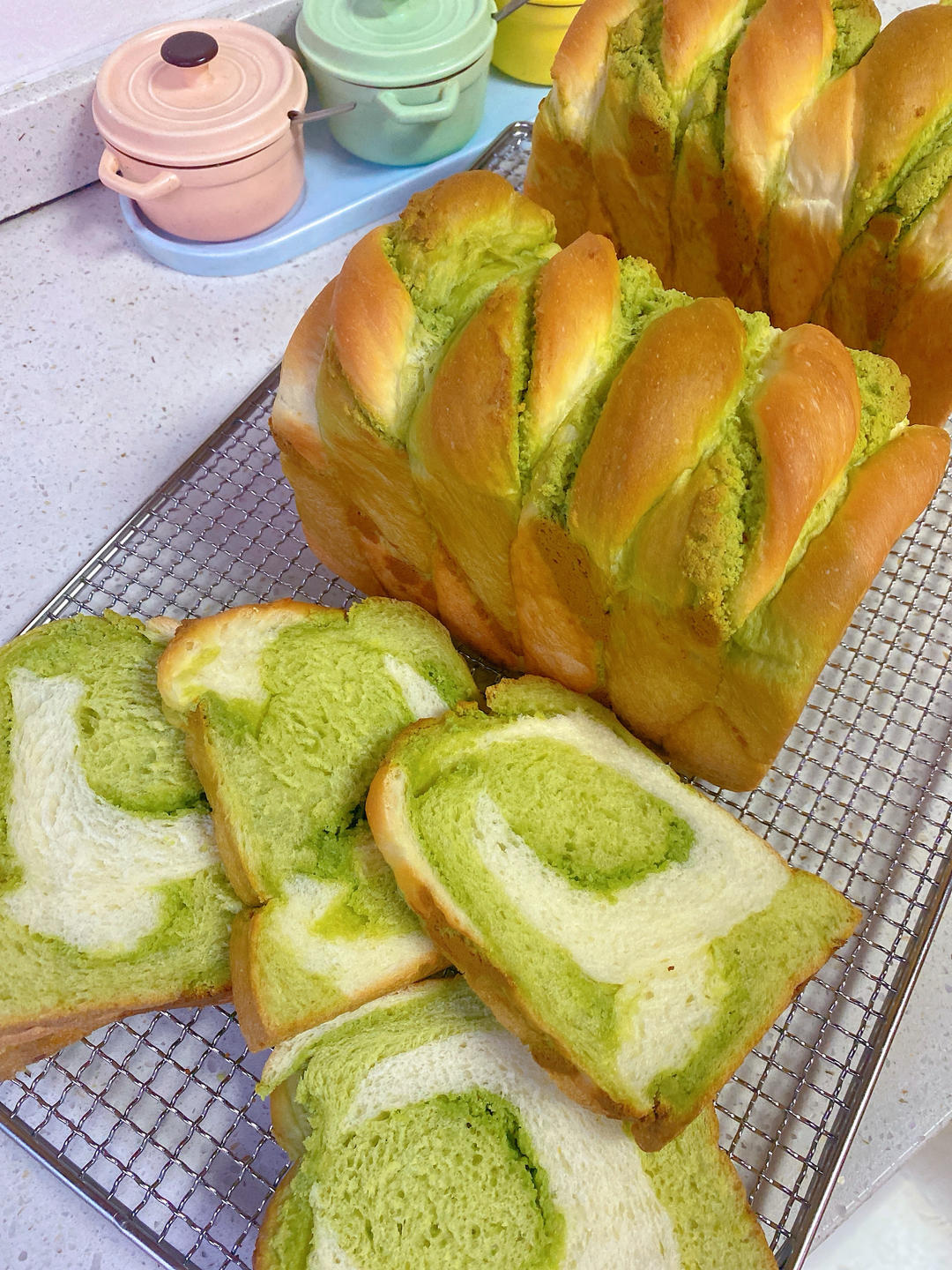 双色斑斓奶酥吐司