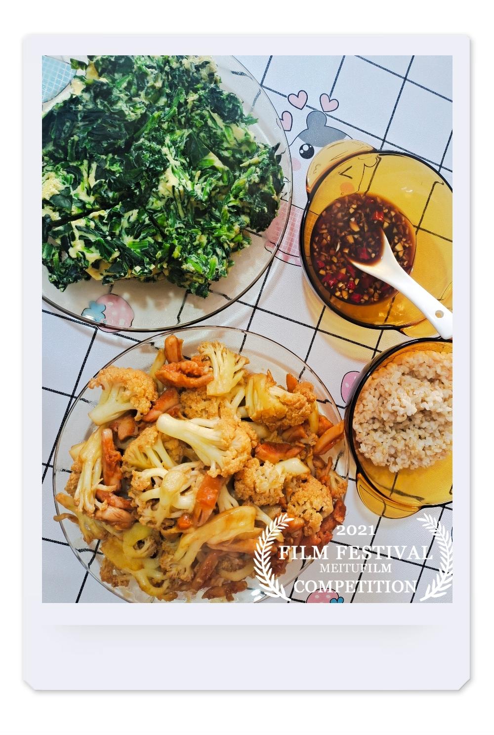 干煸菜花（花菜炒肉）