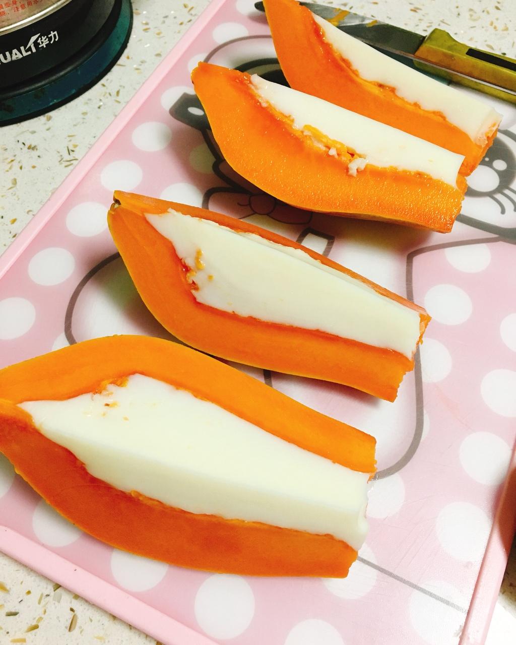 木瓜奶冻——（详细步骤）