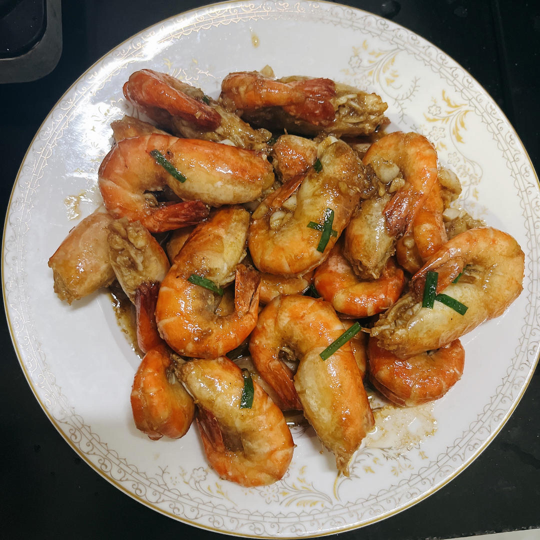 芥末蒜蓉罗氏虾