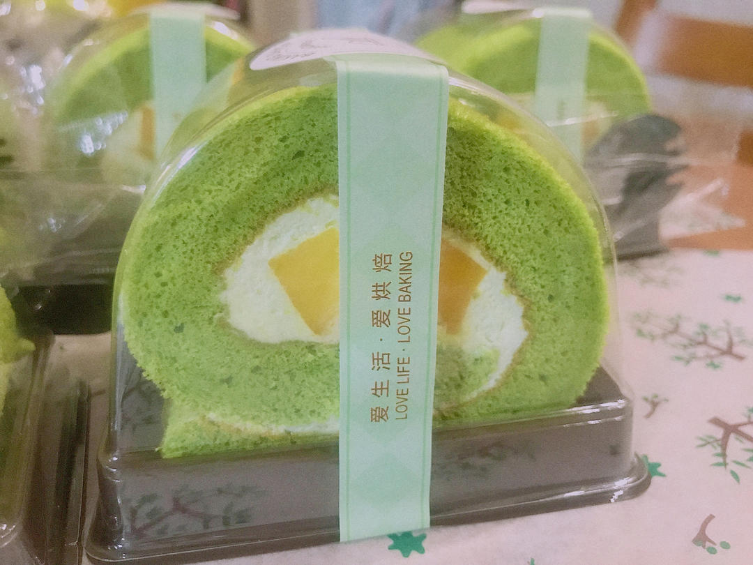 超清新｜斑斓椰香奶冻蛋糕卷｜卷不裂