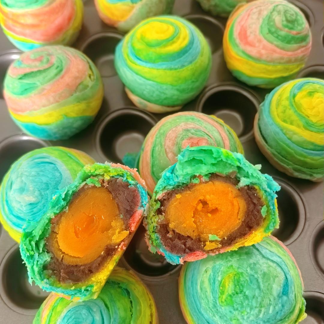 史上最详细彩色蛋黄酥教程