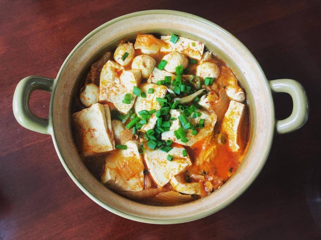 辣白菜豆腐汤