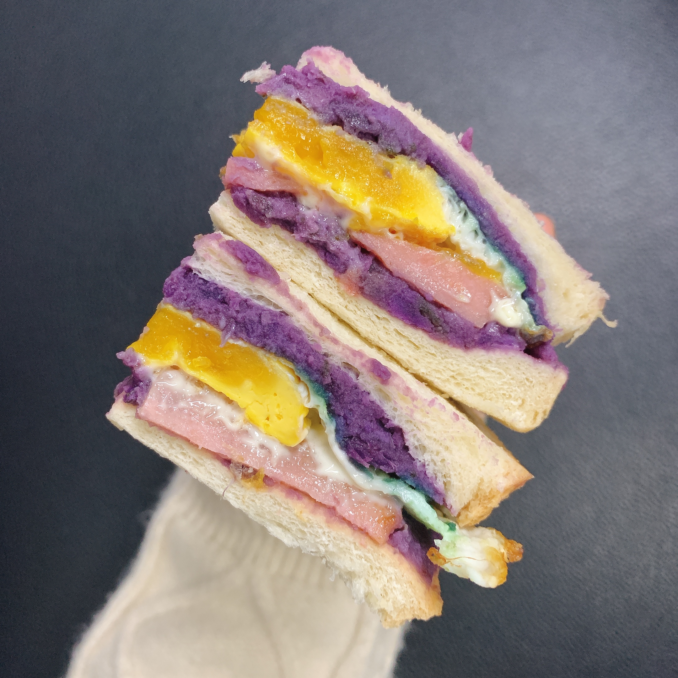 懒人紫薯三明治的做法