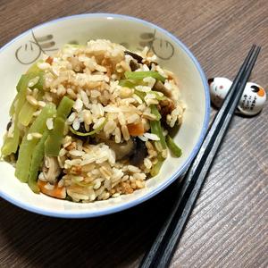 香菇虾米炊糙米饭（健身党训练后推荐）的做法 步骤8