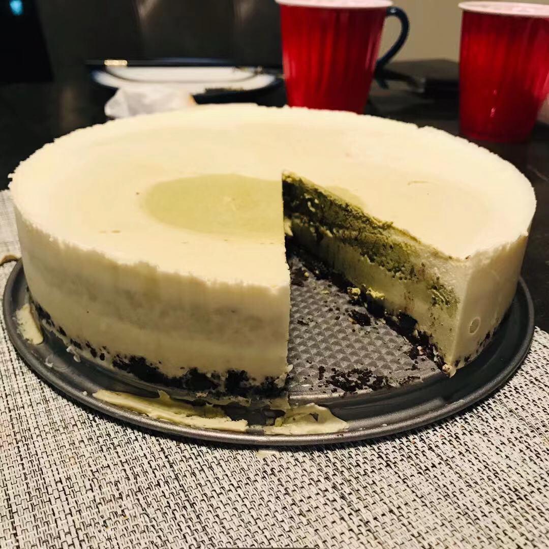渐变抹茶慕斯蛋糕：我Amanda带着既美又作的抹茶甜点又来了！【曼食慢语】
