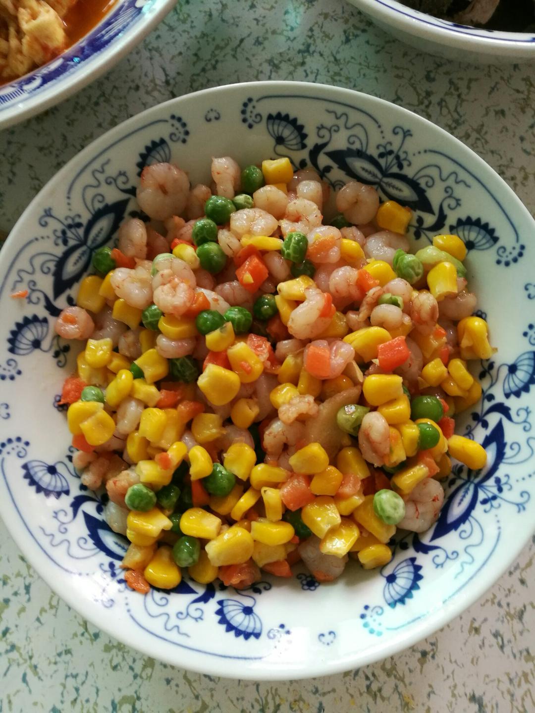 手机用户8727mctn做的青豆玉米炒虾仁