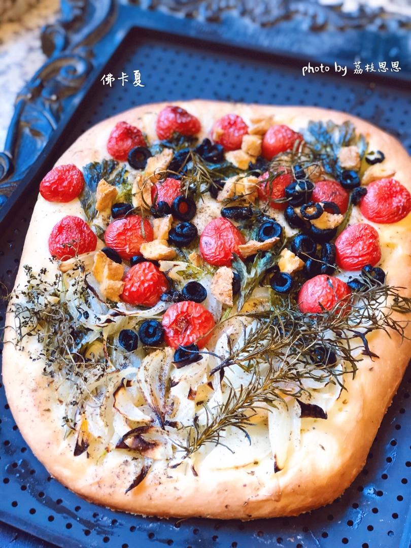 荔枝思思做的佛卡夏面包