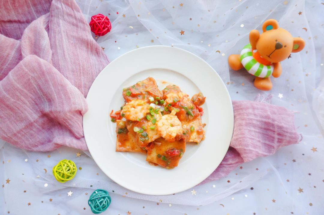 茄汁虾仁豆腐·营养丰富又美味的豆腐料理的做法