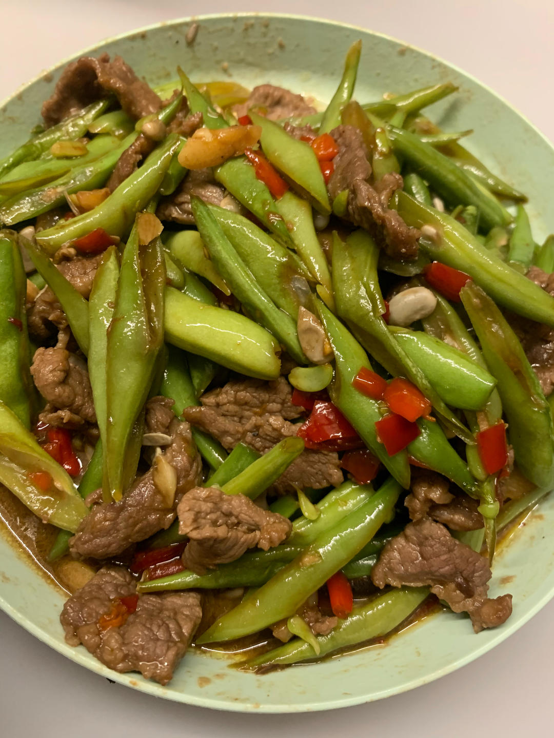 四季豆炒牛肉