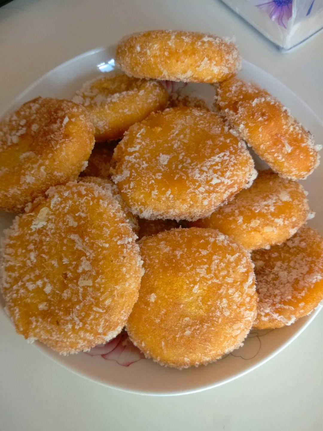 手机用户5323tmxc做的雪花南瓜饼