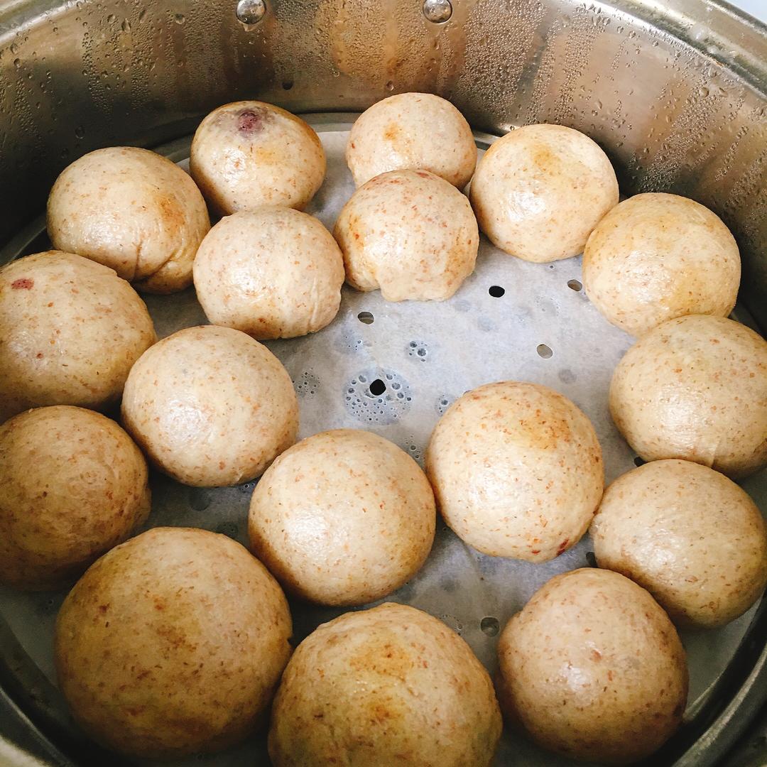 【控糖减脂】无糖无油全麦红豆包