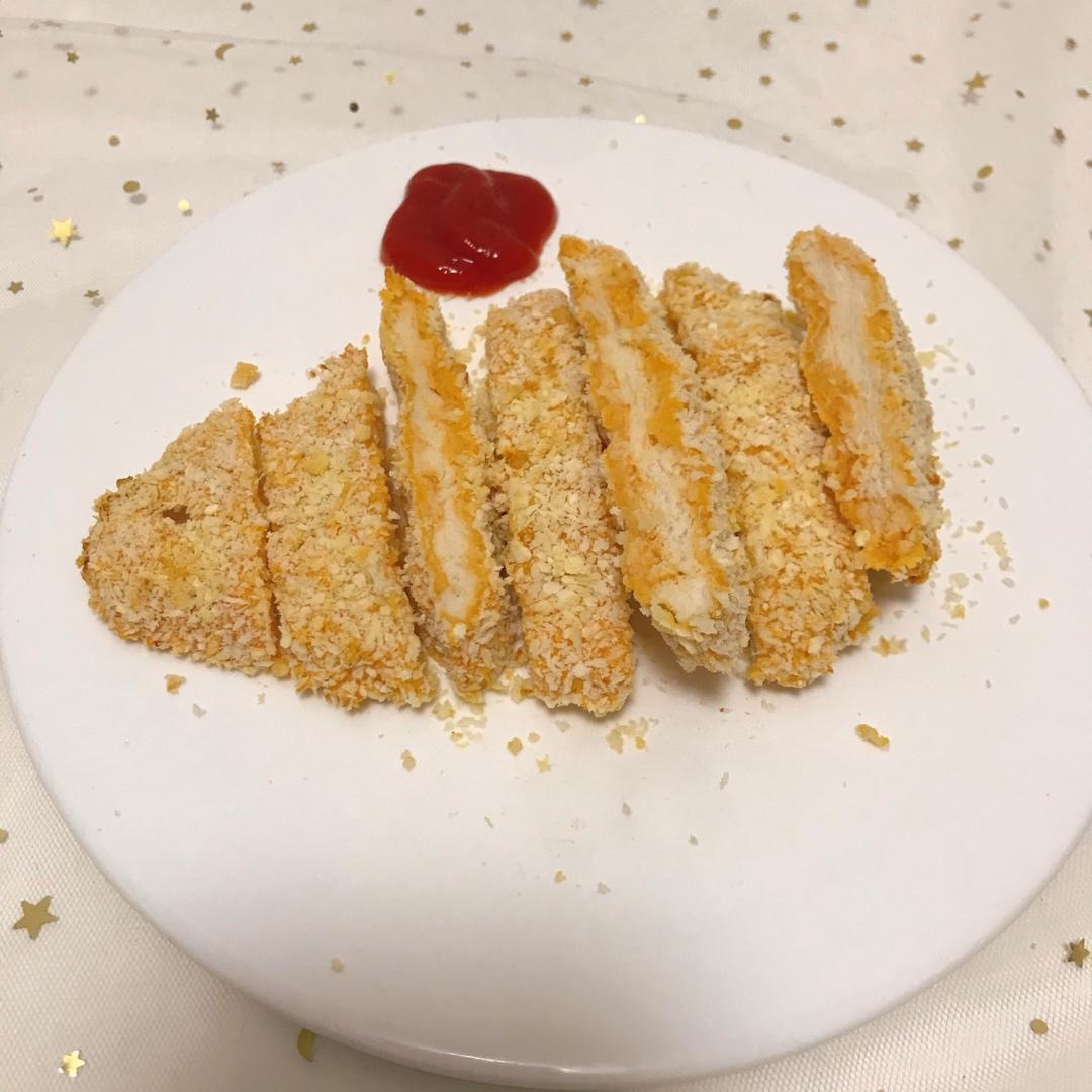 无油烤鸡排（面包糠鸡胸肉）