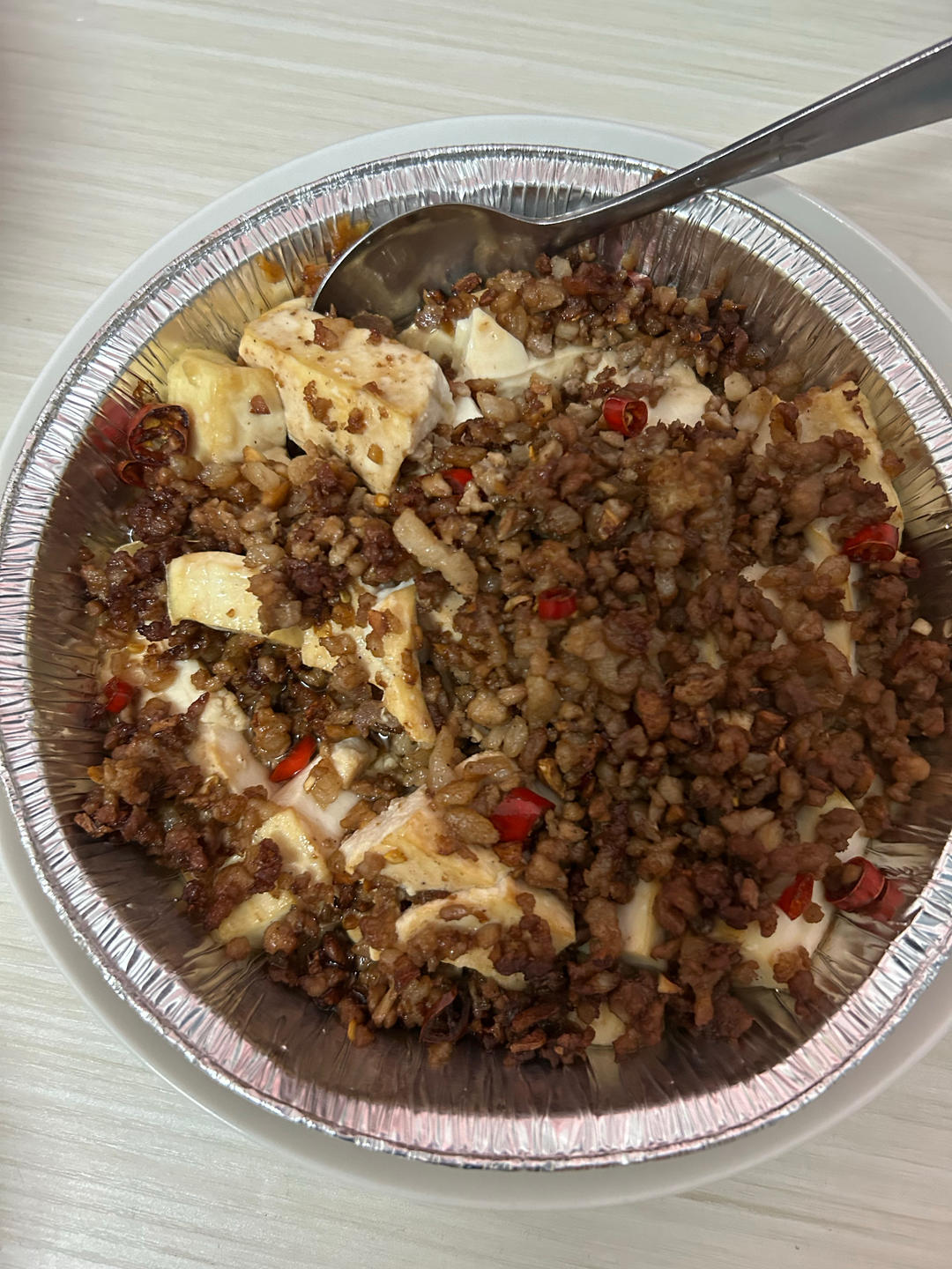 锡纸肉沫豆腐（空气炸锅版）