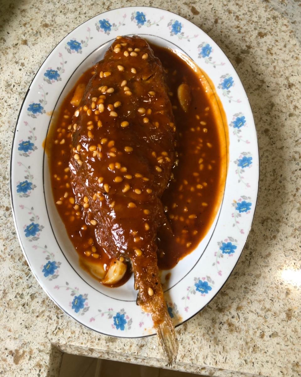 茄汁松子大黄鱼 --【山姆厨房】