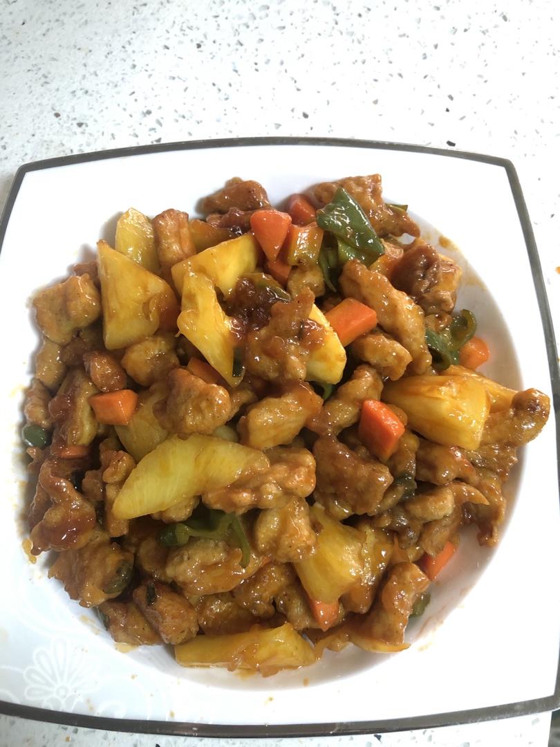 咕噜肉（菠萝+鸡胸肉）