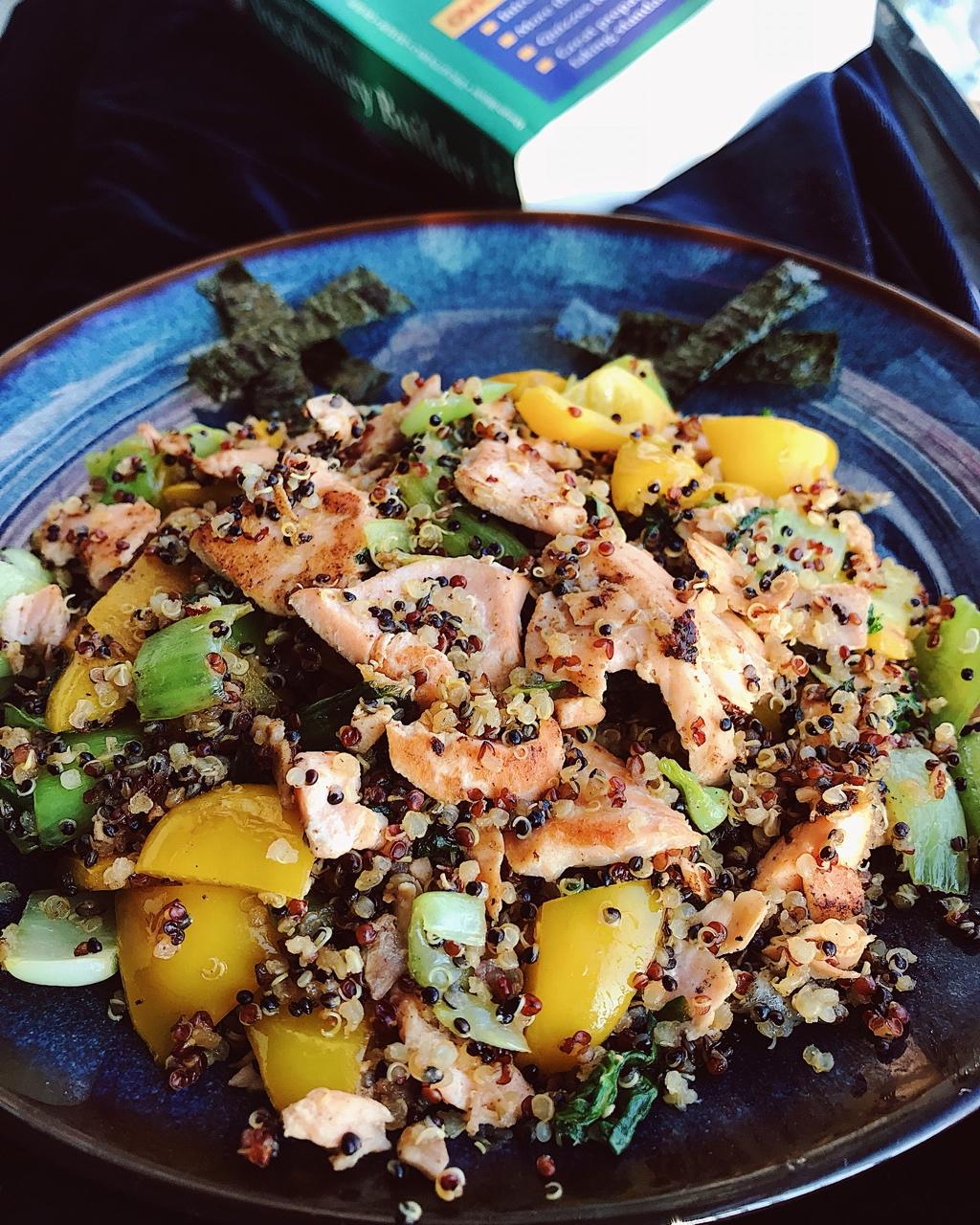 【健康三餐】藜麦三文鱼炒饭