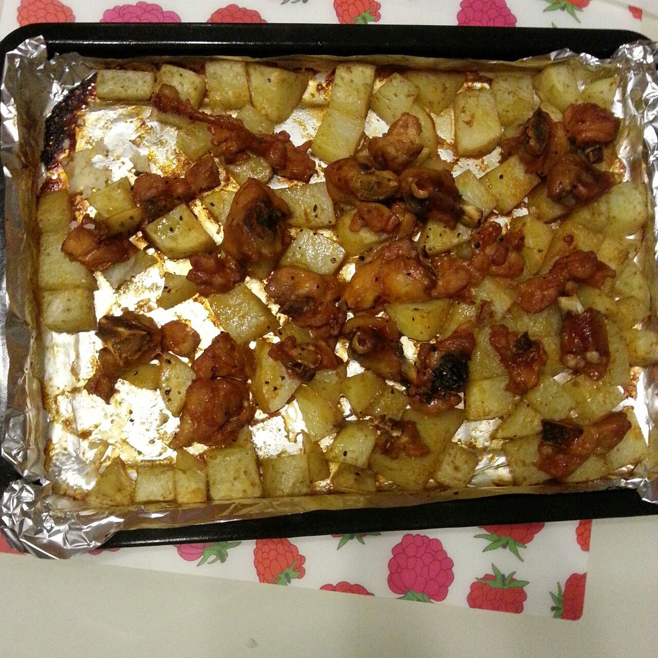 新奥尔良烤鸡腿土豆