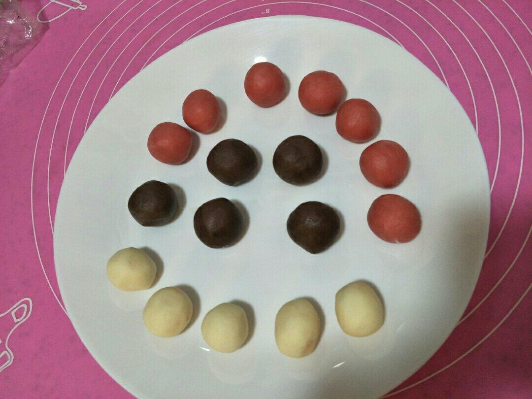 彩色蛋黄酥 螺旋酥 彩酥