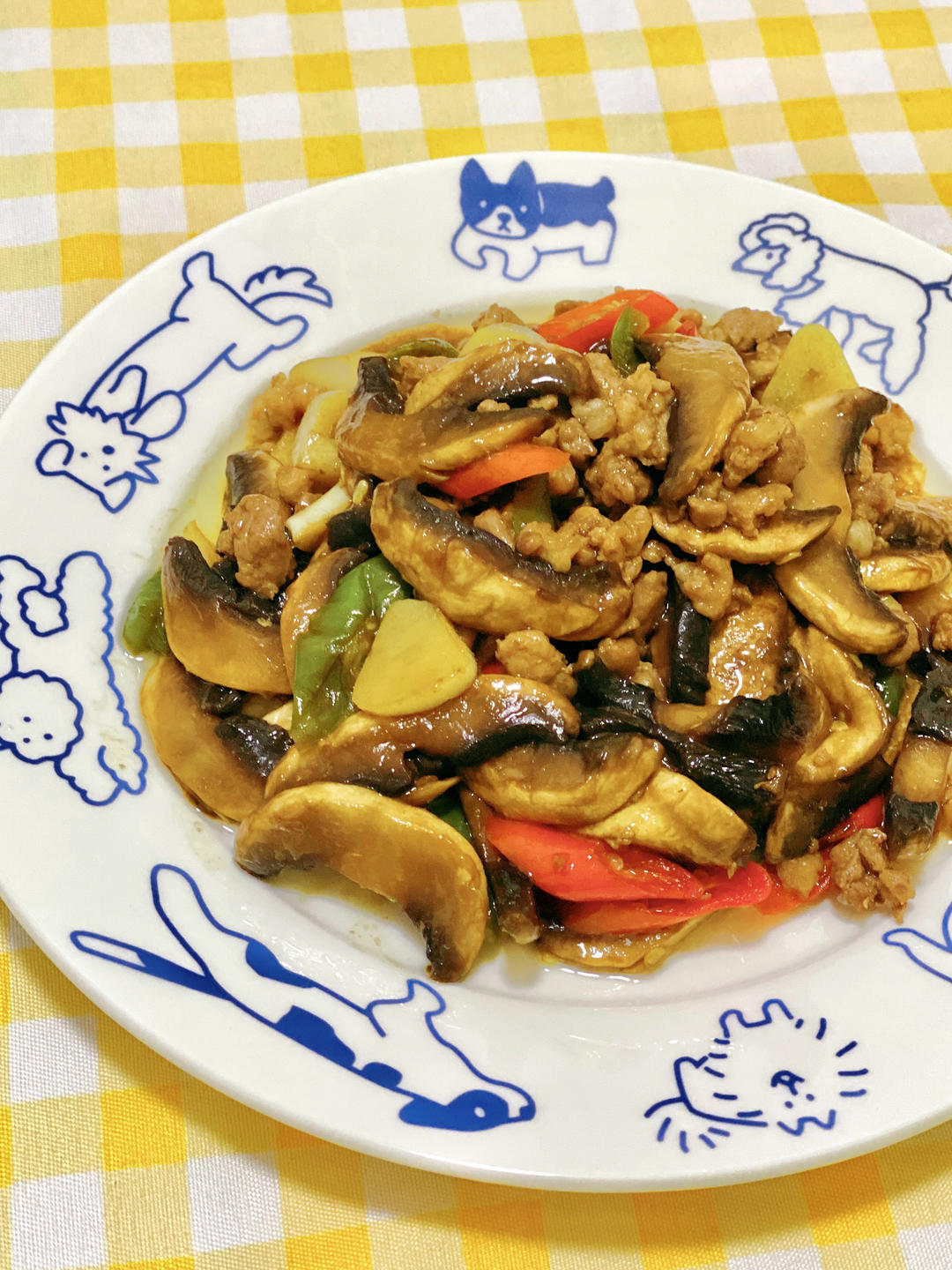 素炒鲜口蘑（白蘑菇），快手家常菜