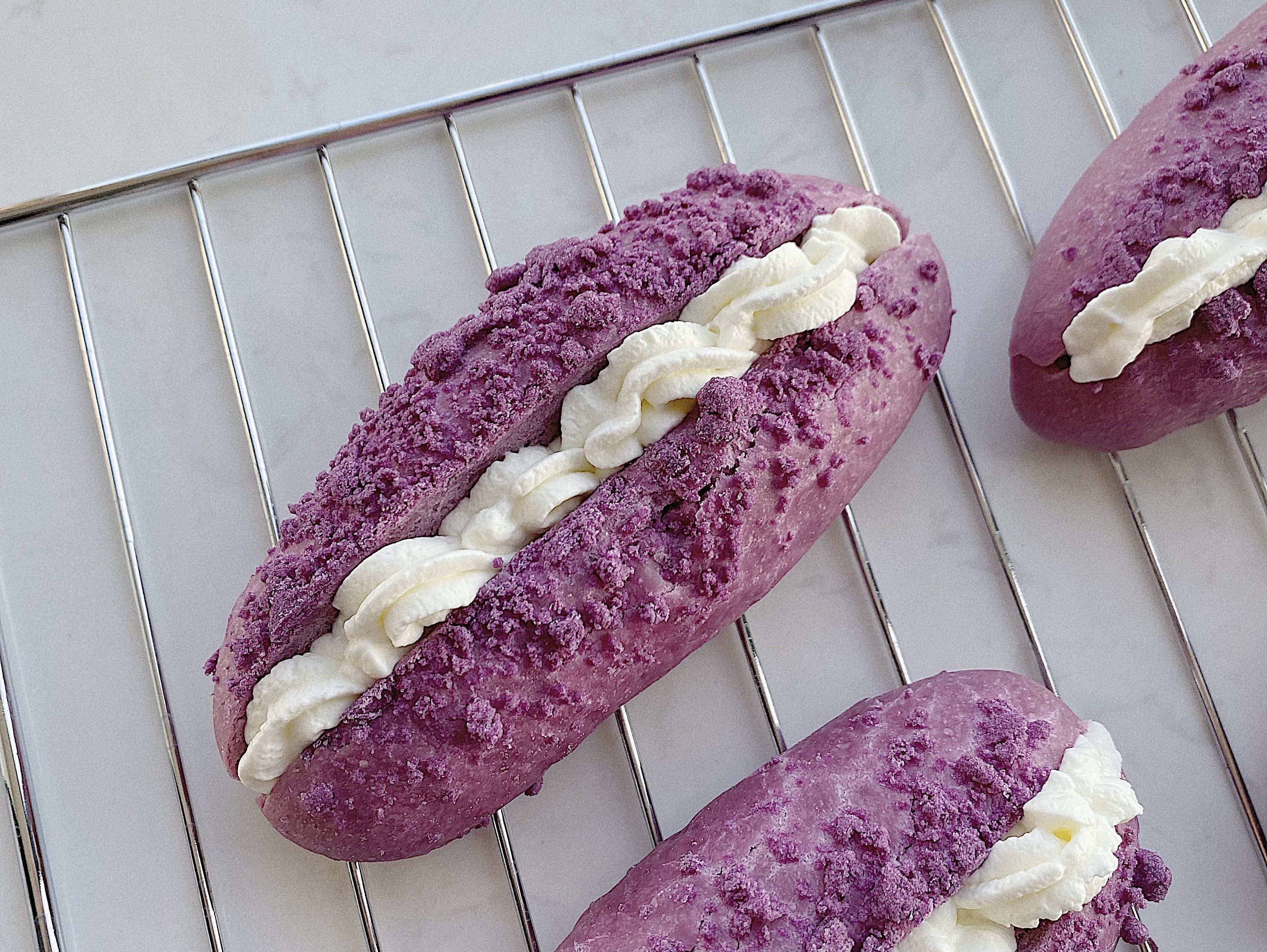 紫薯奶油面包｜一次发酵的做法