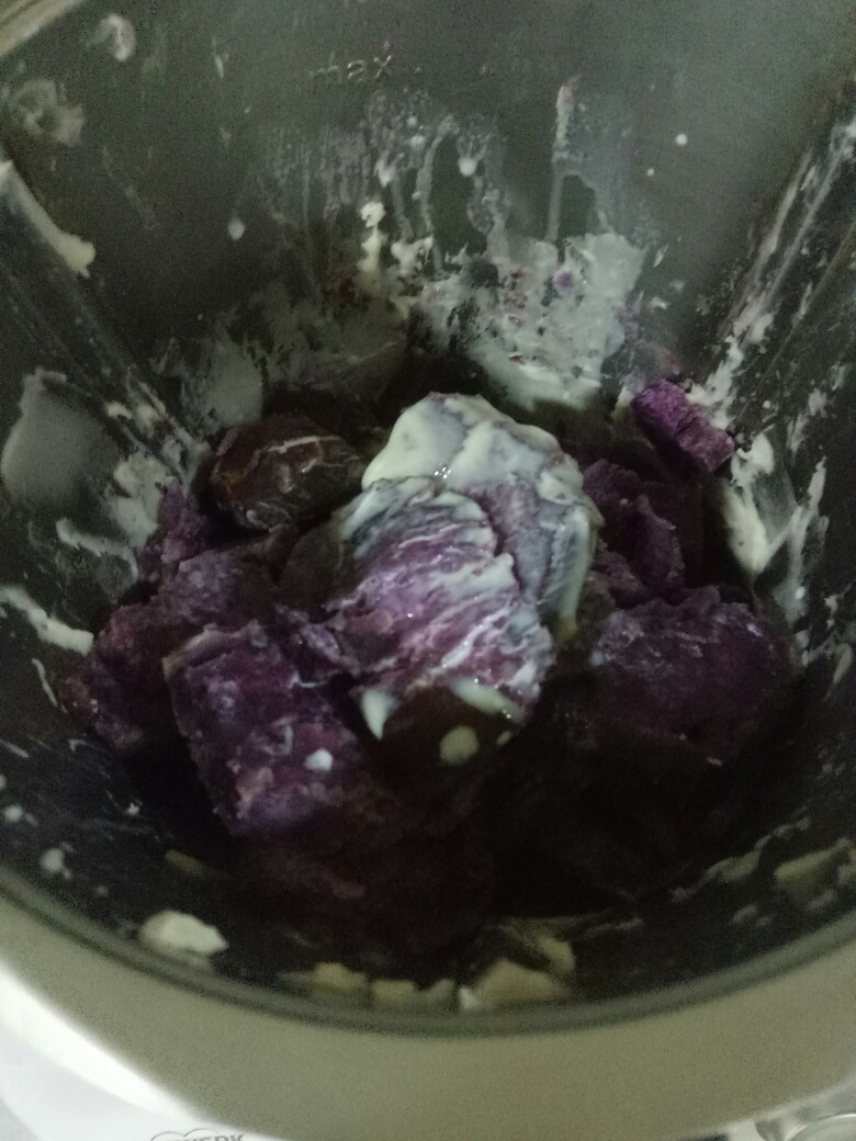 淮山紫薯双色冰激凌的做法 步骤4
