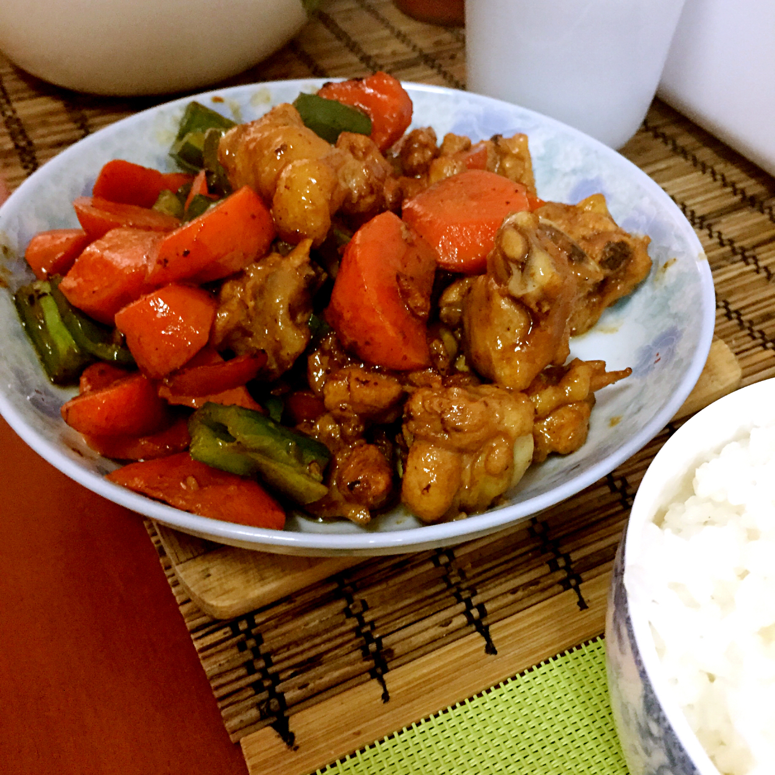 青椒鸡肉胡萝卜