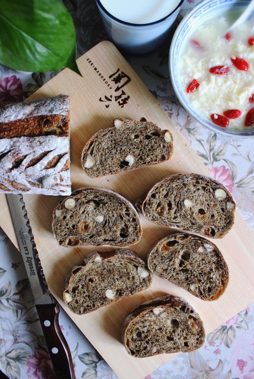 红茶巧克力蔓越莓全麦软欧包