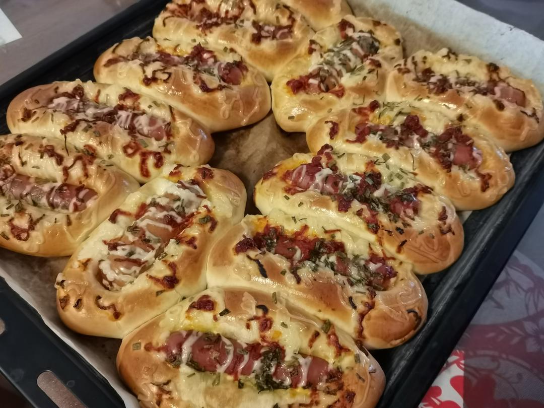 美味的香肠面包