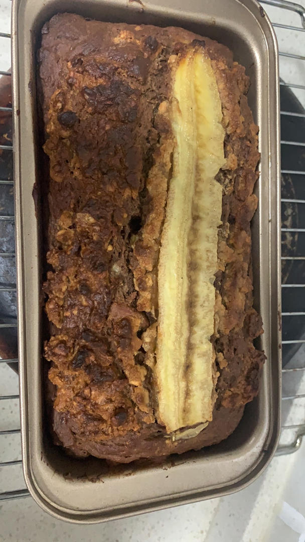 全麦可可香蕉花生酱磅蛋糕（快手面包）｜#Healthymeals# 减脂必撸09