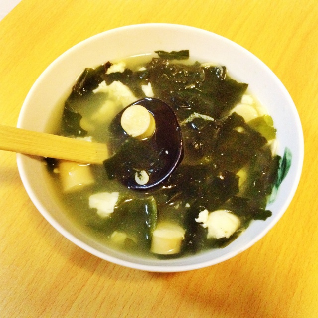 虾米海带豆腐汤