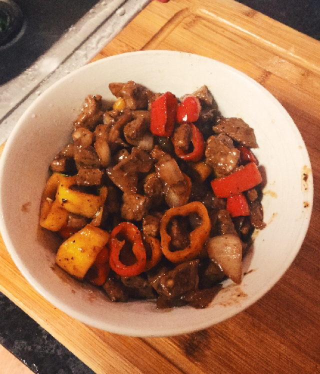 黑椒牛肉粒 Black Pepper Beef Cubes