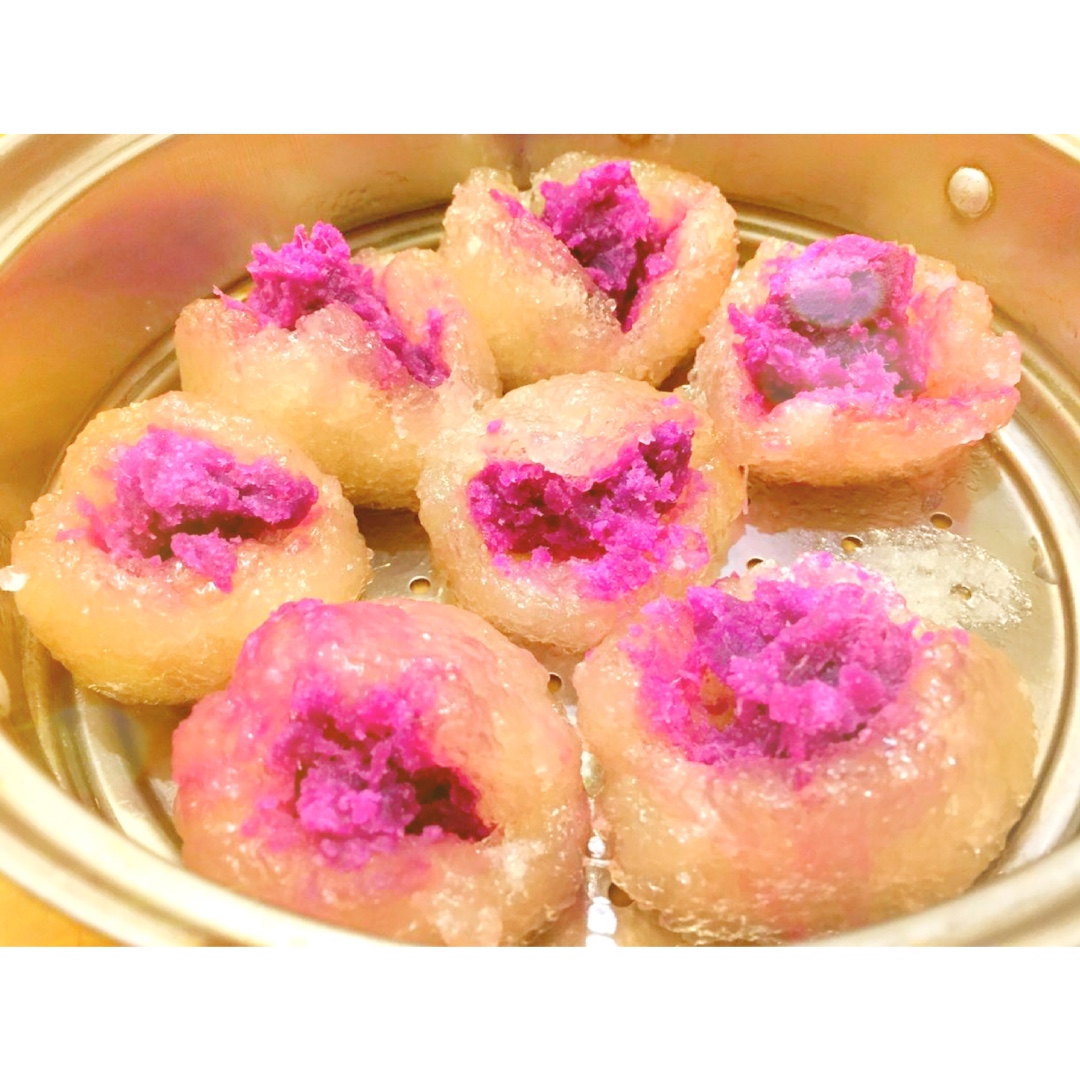 水晶紫薯卷