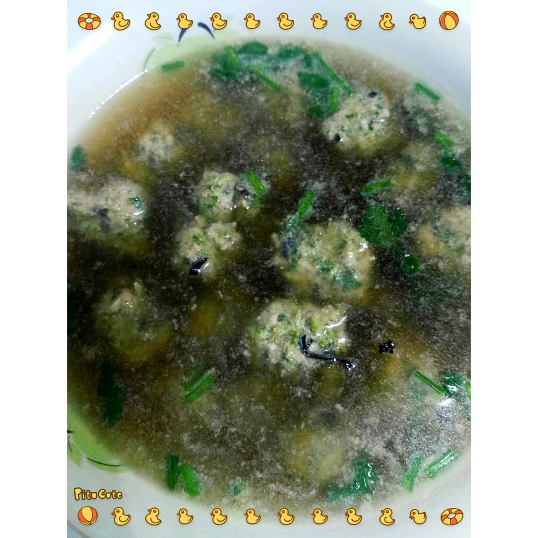 荠菜猪肉圆子