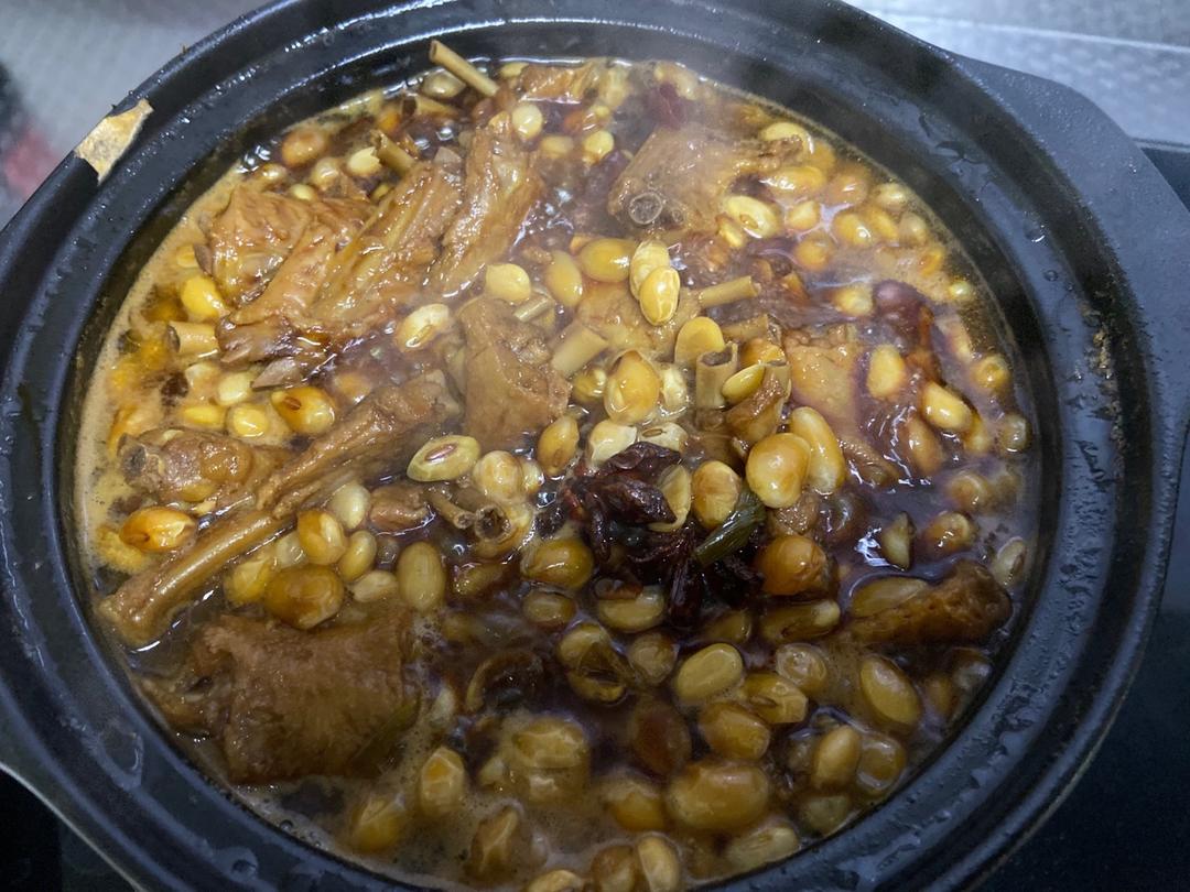 黄豆烧鸭子