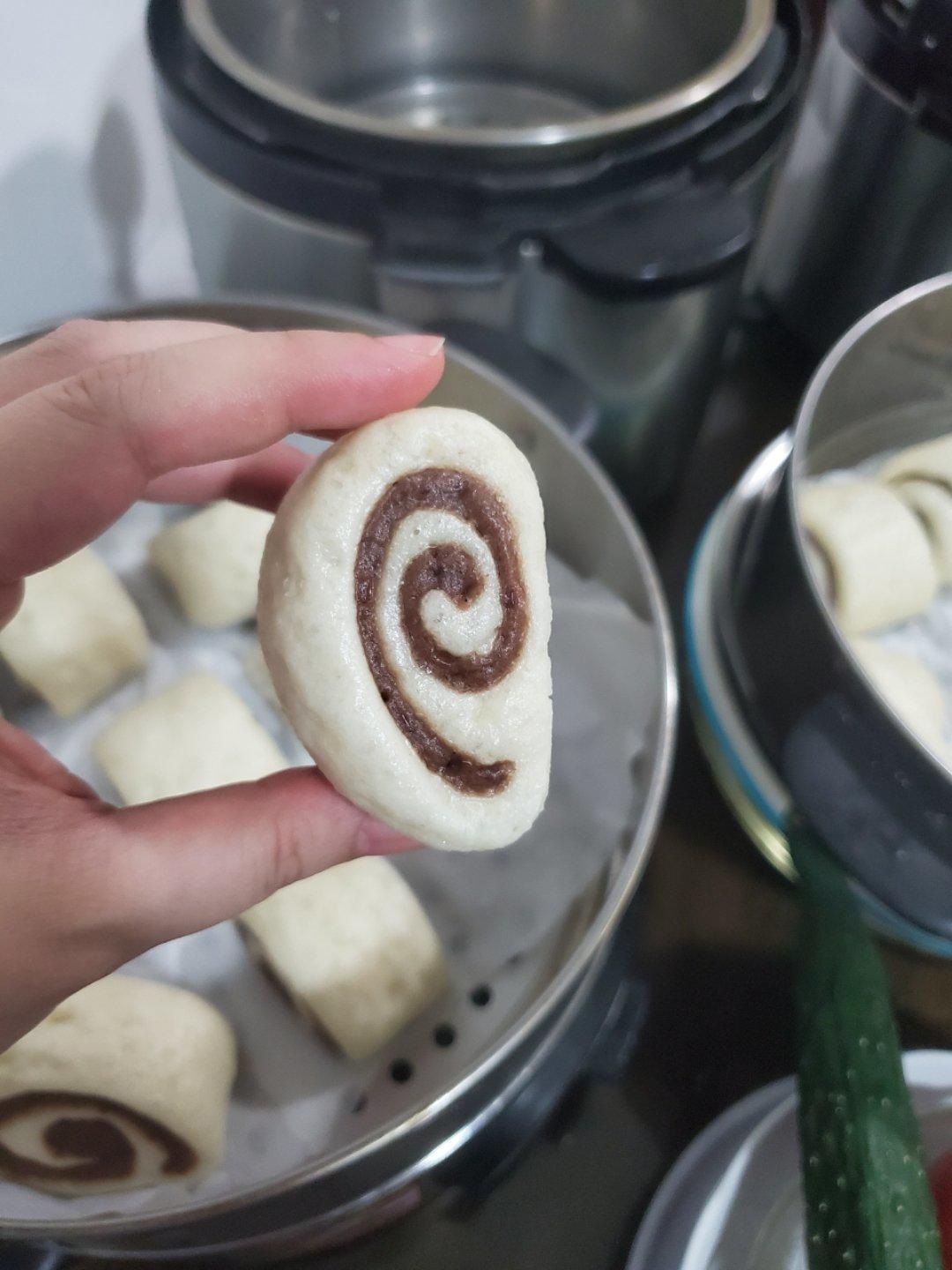 豆沙双色馒头