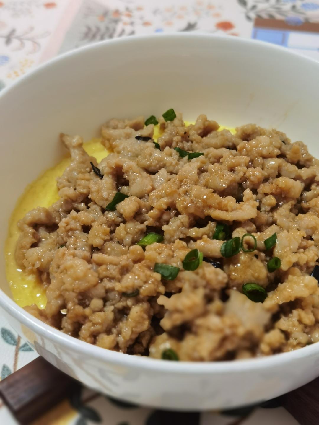 鲜香嫩滑肉沫蛋羹❗️快手早餐蒸鸡蛋