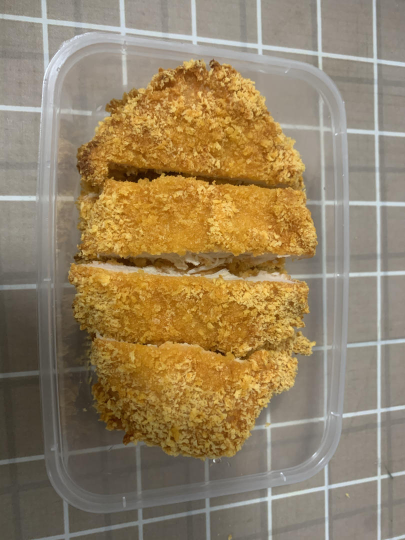 无油烤鸡排（面包糠鸡胸肉）