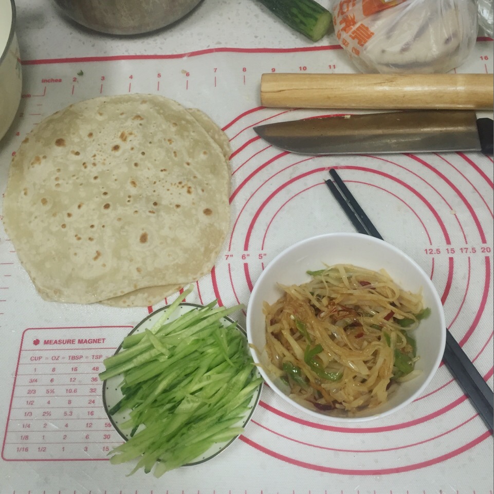 烫面春饼(不粘锅版)