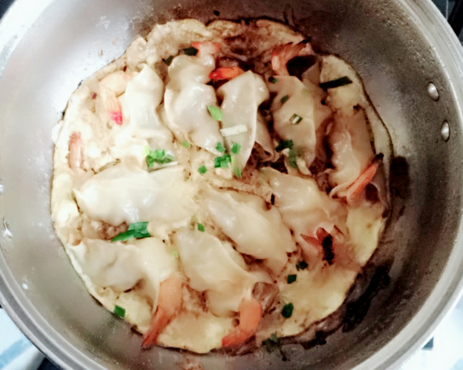 大虾抱蛋饺的做法