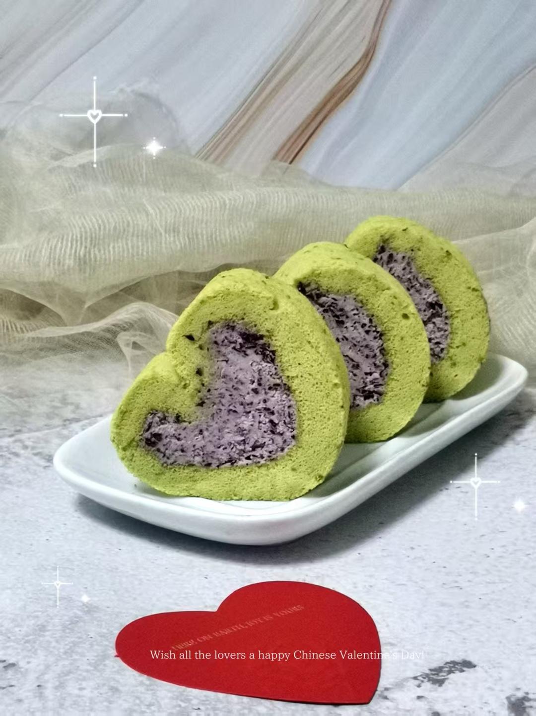 斑斓心形蛋糕卷的做法