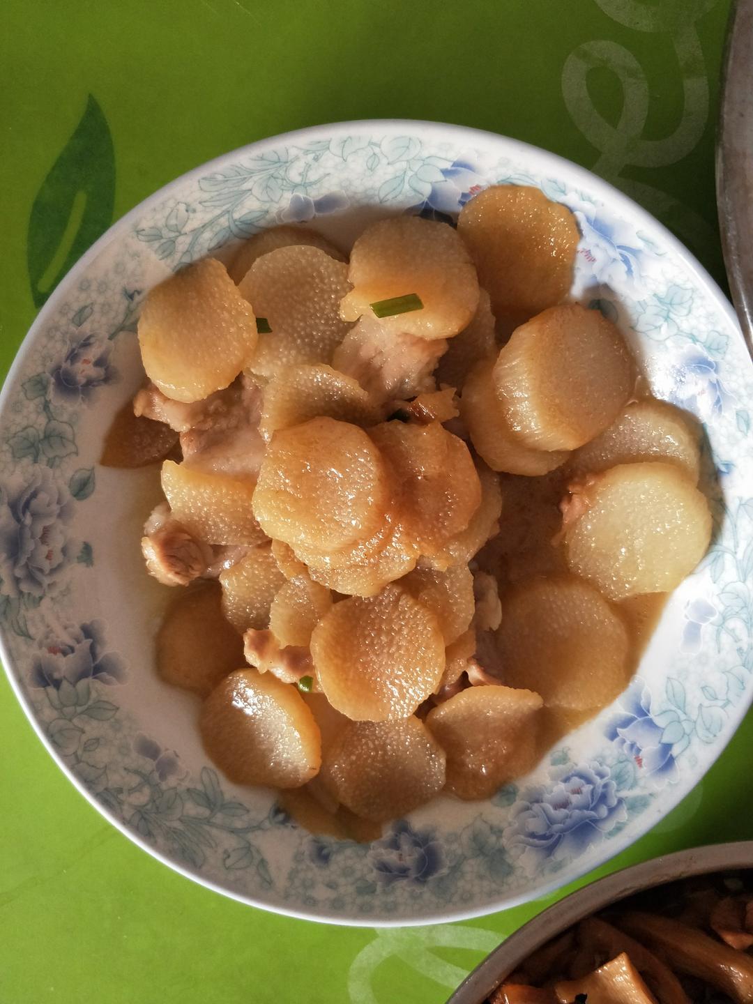 肉片炒山药