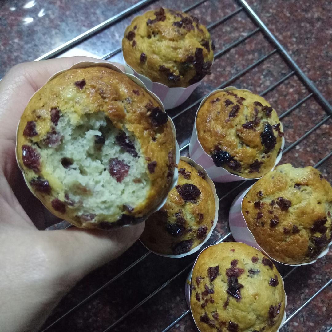 少女心的香蕉蔓越莓玛芬