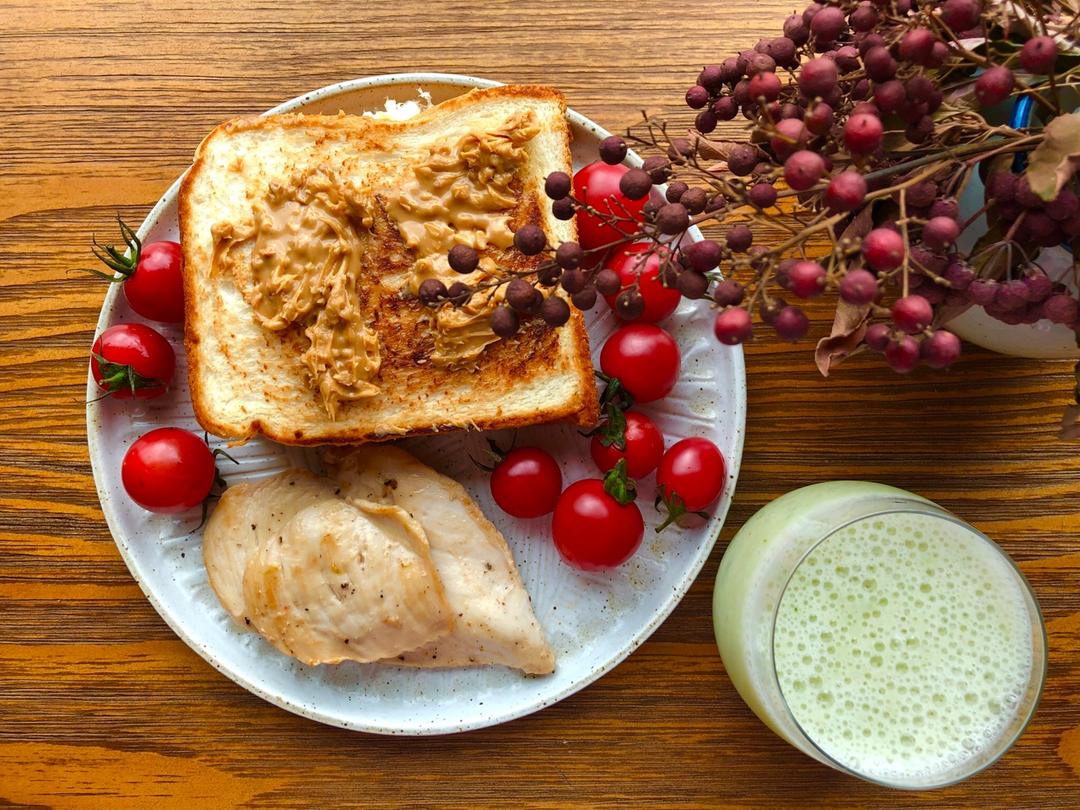 芝士花生酱烤吐司