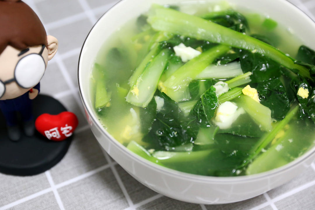 宅男家常菜：青菜鸡蛋汤
