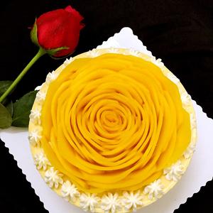 芒果花装饰慕斯蛋糕的做法 步骤6