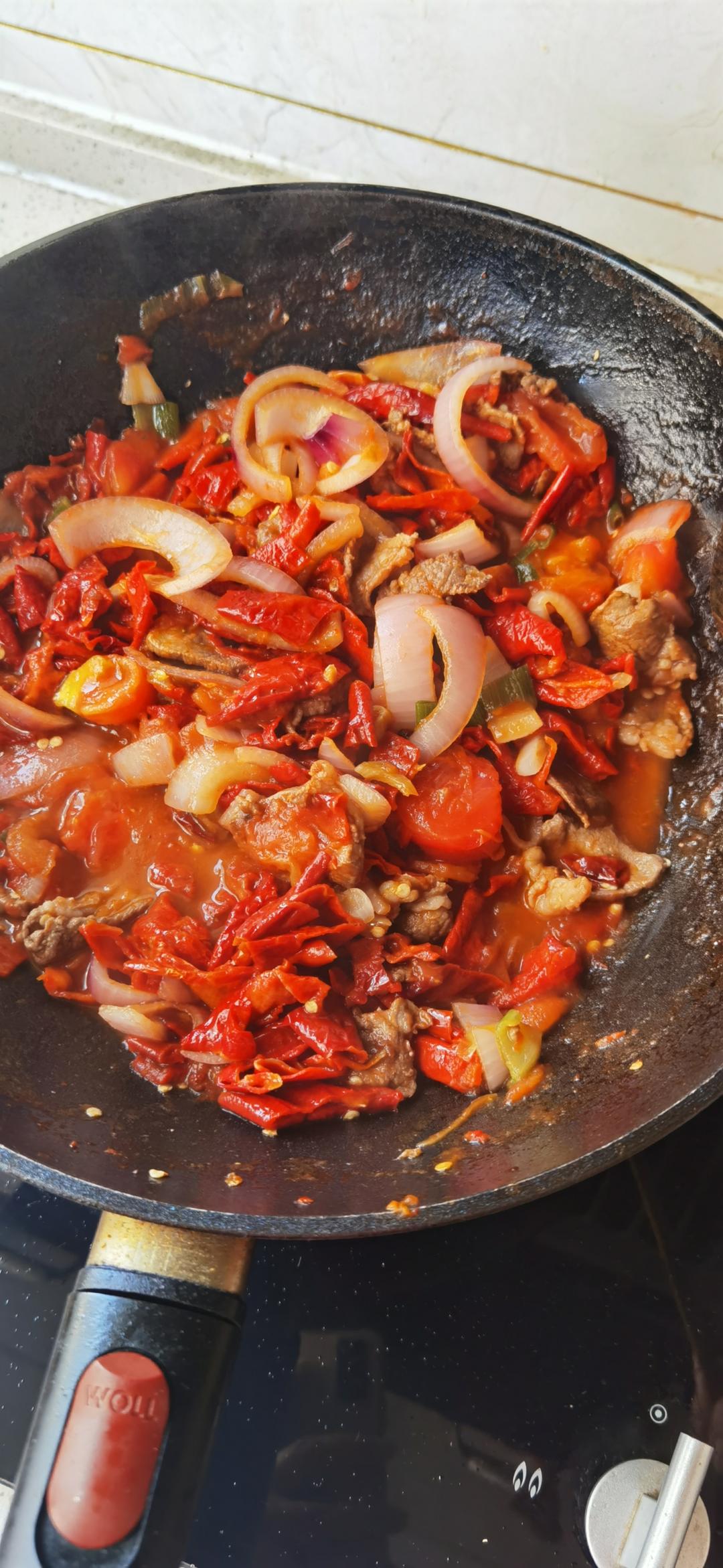 新疆拌面的菜#辣皮子拌面