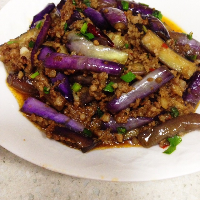 红烧肉沫茄子