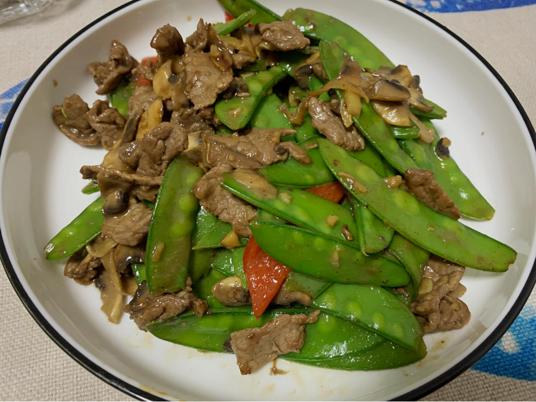 荷兰豆炒牛肉