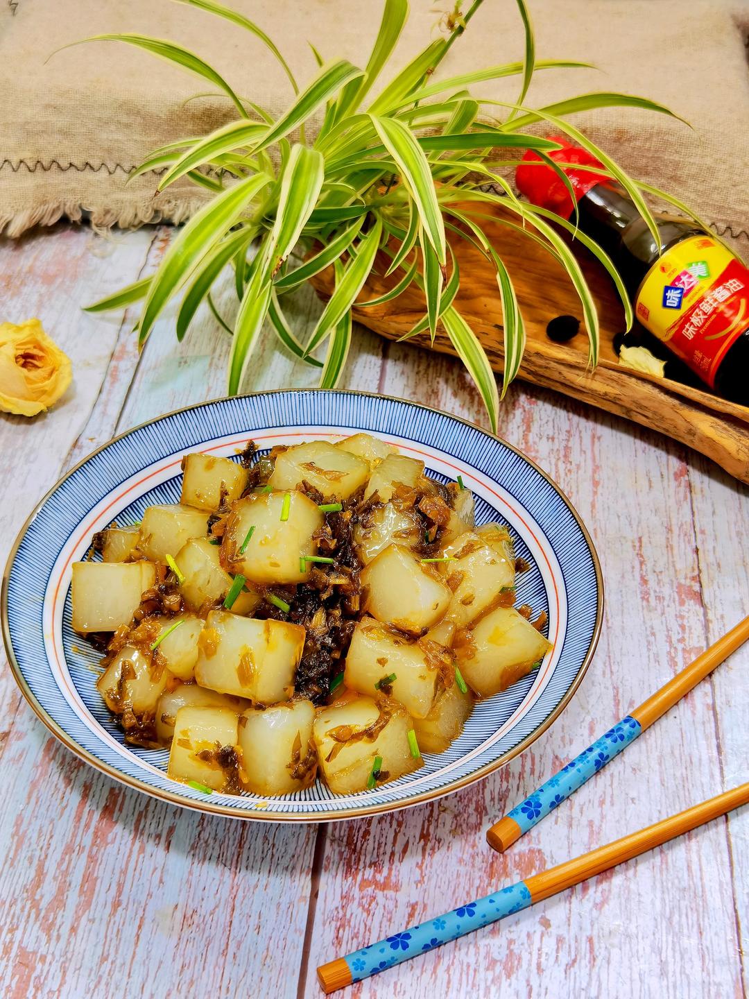 雪菜炒凉粉—秒杀路边摊的做法